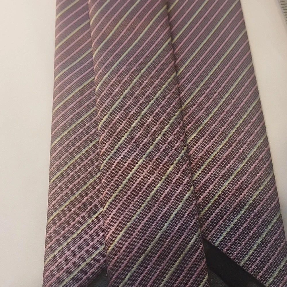 Yves Saint Laurent Striped Silk Tie